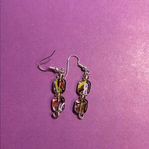 Colorful Glass Bead Earrings